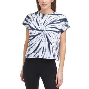 DKNY Womens Sport Tie Dye Raw Hem T-Shirt Size X-Large